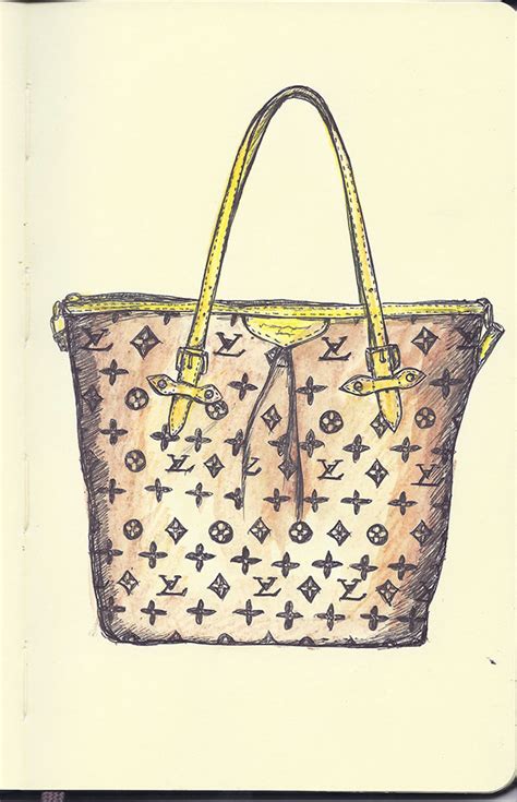 louis vuitton 1950s bags sketches.